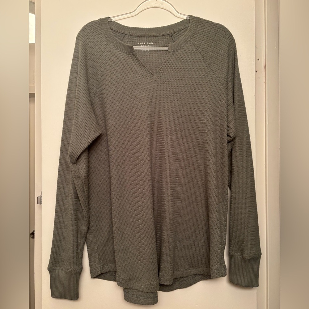 American Eagle Waffle Sweater